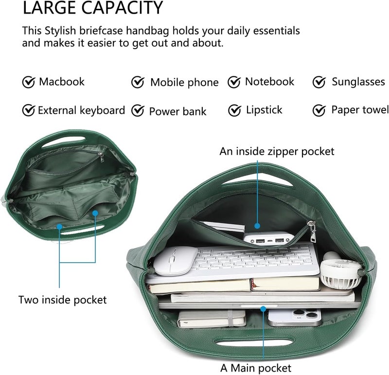 YONBEN Official Document Computer Bag Stylishly Sleek with Multiple Compartments and Easy to Carry Design - Image 5